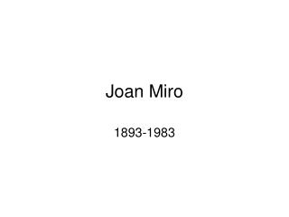 Joan Miro