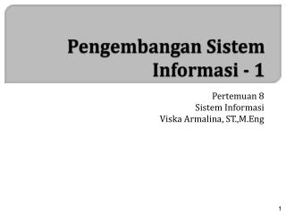 Pengembangan Sistem Informasi - 1