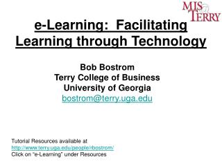 e-Learning: Facilitating Learning through Technology