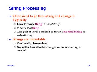 String Processing