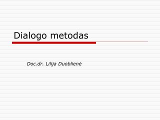 Dialogo metodas