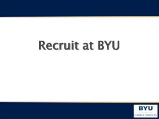 Recruit at BYU