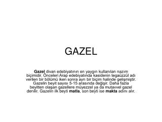 GAZEL