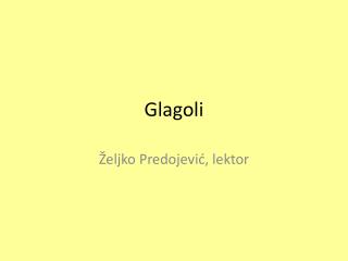 Glagoli