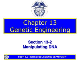 Chapter 13 Genetic Engineering