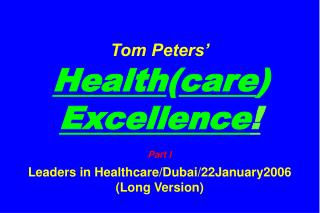 Slides at … tompeters