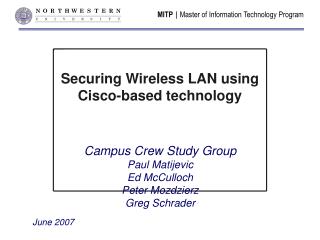Securing Wireless LAN using Cisco-based technology