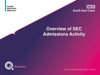 Overview of SEC Admissions Activity
