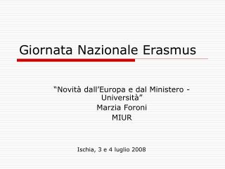 Giornata Nazionale Erasmus