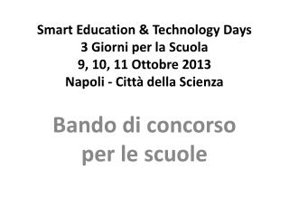 Bando di concorso per le scuole