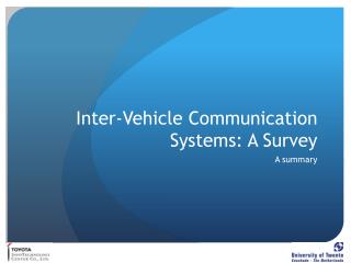 Inter-Vehicle Communication Systems: A Survey