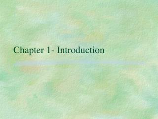 Chapter 1- Introduction