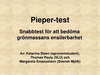 Pieper-test