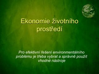 Ekonomie životního prostředí