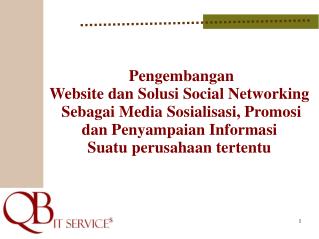 Pengembangan Website dan Solusi Social Networking