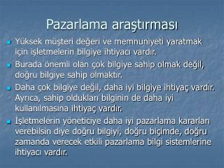 Pazarlama araştırması