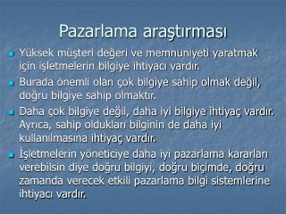 Pazarlama araştırması