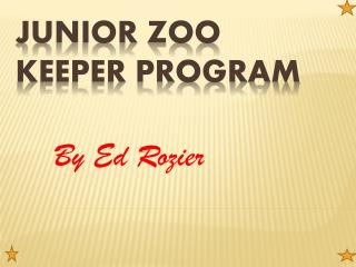 Junior Zoo Keeper program