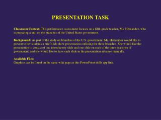 PRESENTATION TASK