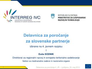 Delavnica za poročanje za slovenske partnerje