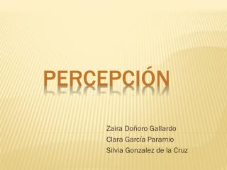 PERCEPCIÓN