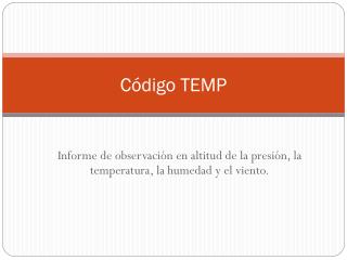 Código TEMP