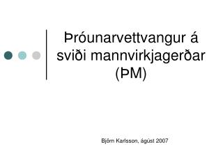 Þróunarvettvangur á sviði mannvirkjagerðar (ÞM)
