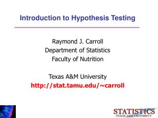 Introduction to Hypothesis Testing