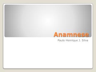 Anamnese