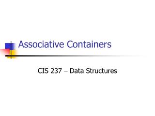 Associative Containers
