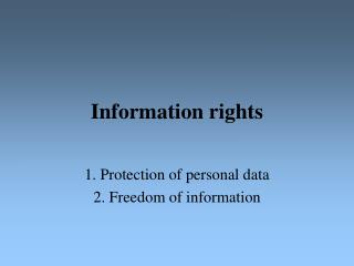 Information rights