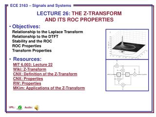 LECTURE 26: THE Z-TRANSFORM AND ITS ROC PROPERTIES