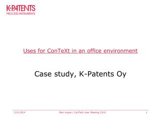 Uses for ConTeXt in an office environment