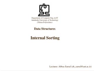 Internal Sorting