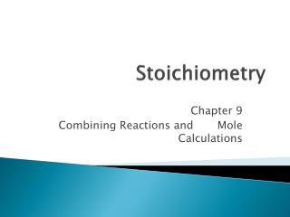 Stoichiometry