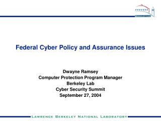 Federal Cyber Policy and Assurance Issues