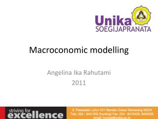 Macroconomic modelling