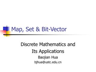 Map, Set &amp; Bit-Vector