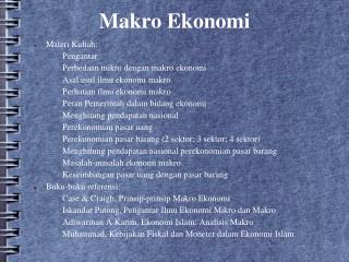 Makro Ekonomi