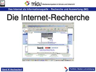 Internetrecherche – Möglichkeiten für den Lehrer