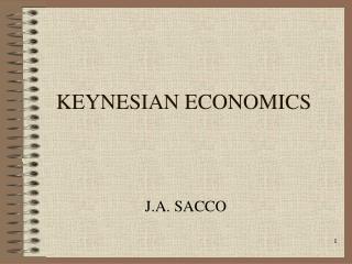 KEYNESIAN ECONOMICS