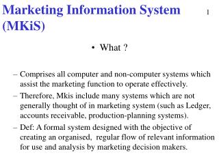 Marketing Information System (MKiS)