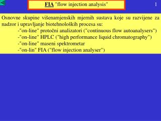 FIA &quot;flow injection analysis&quot;