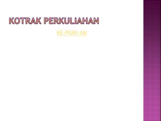 KOTRAK PERKULIAHAN