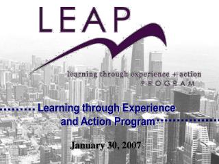 Learning through Experience and Action Program