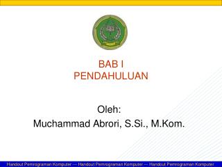 BAB I PENDAHULUAN