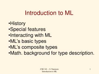 Introduction to ML