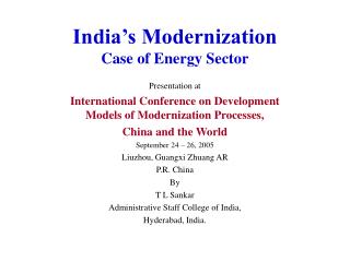 India’s Modernization Case of Energy Sector