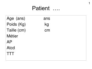 Patient ….