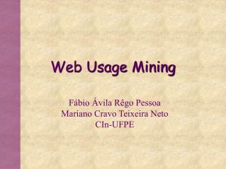 Web Usage Mining